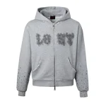 Ash Grey Patch Zip Up