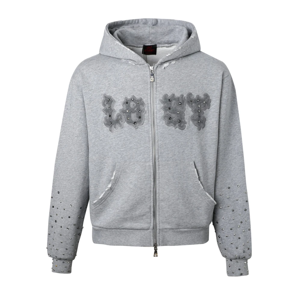 Ash Grey Patch Zip Up Ash Grey Patch Zip Up