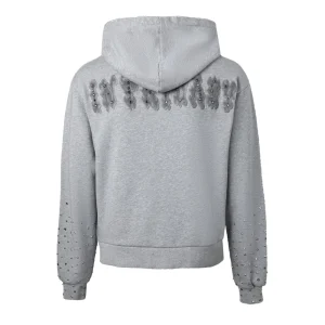 Ash Grey Patch Zip Up
