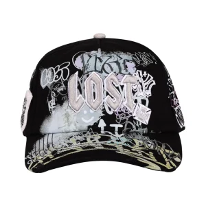 Lost Intricacy Black/White NY Canvas Cap