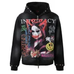 Black Front Page Mag Zip Up