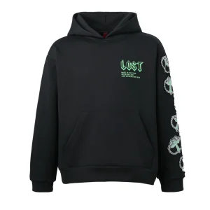 Black Green Mitt Hoodie Lost Intricacy