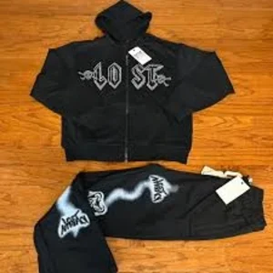 black Lost intricacy unisex sweatsuit