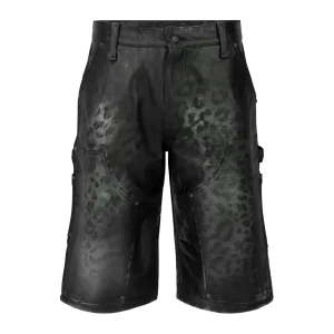 Black Panther Leather Shorts