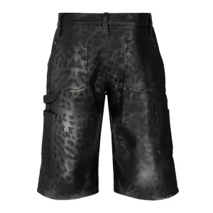 Black Panther Leather Shorts