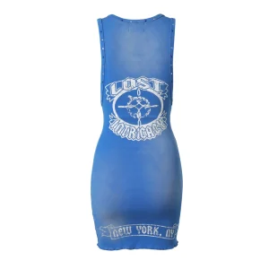 Lost Intricacy Blue Icon Dress