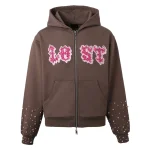 Brown Patch Zip Up