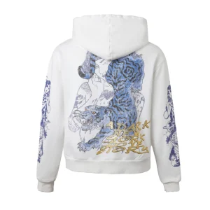 Cream Twin Tiger Zip Up