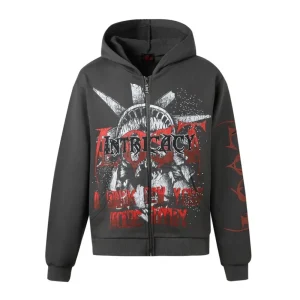 Dark City Zip Up Hoodie Lost Intricacy