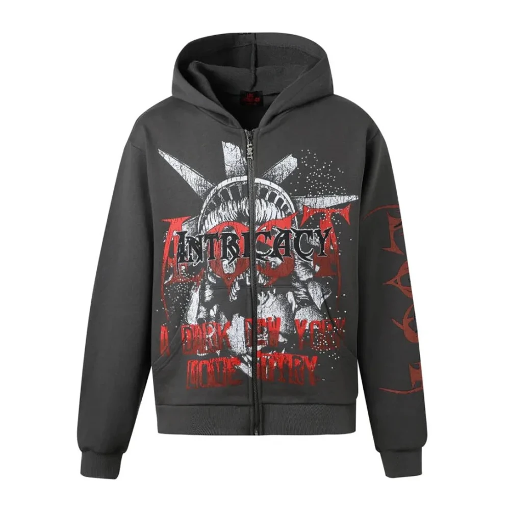 Dark City Zip Up Hoodie Lost Intricacy Dark City Zip Up Hoodie Lost Intricacy