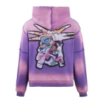 Lost intricacy Dntwatchtv Purple Rhinestone Hoodie