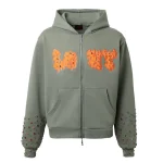 Green/Orange Patch Zip Up