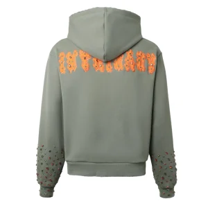 Green/Orange Patch Zip Up