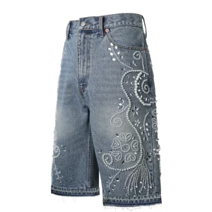 Lace Jean Shorts