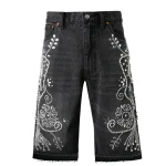 Lost Intricacy Black Lace Jean Shorts