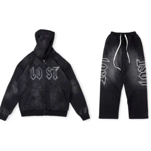 Lost intricacy black staff sweatsuit