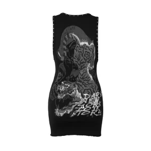 Lost Intricacy Black Twin Tiger Dress