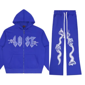 Lost intricacy blue sweatsuit