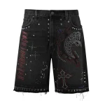 Lost Intricacy Denim Black Shorts