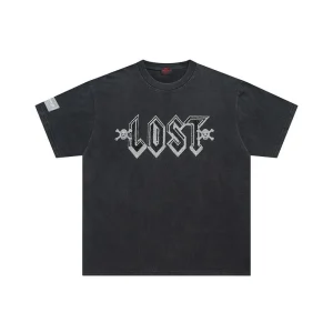 LOST INTRICACY RHINESTONE BLACK T-SHIRT