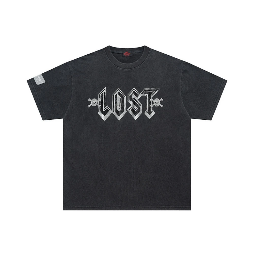 LOST INTRICACY RHINESTONE BLACK T-SHIRT LOST INTRICACY RHINESTONE BLACK T-SHIRT