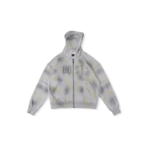 Lost intricacy White zip up hoodie