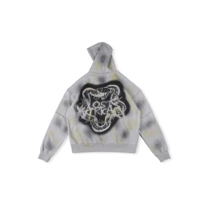 Lost intricacy White zip up hoodie