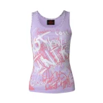 Lost Intricacy Women’s Lavender Graffiti tank