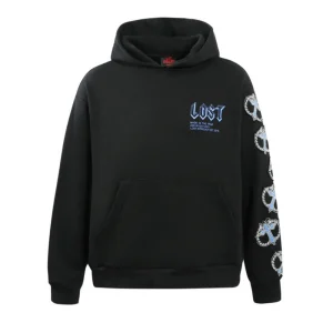 Lost MITT Hoodie Black Blue