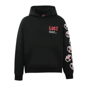 Lost MITT Hoodie Black Red