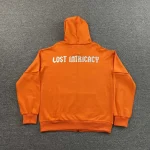 Orange Rhinestone Z/U Hoodie Lost Intricacy