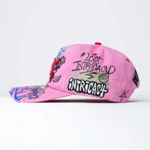 Lost Intricacy Pink NY Canvas Cap