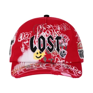 Lost Intricacy Red NY Canvas Cap