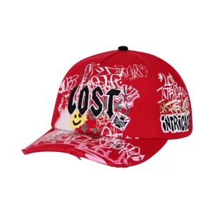 Lost Intricacy Red NY Canvas Cap
