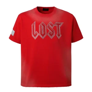 Lost intricacy Red Rhinestone T-Shirt