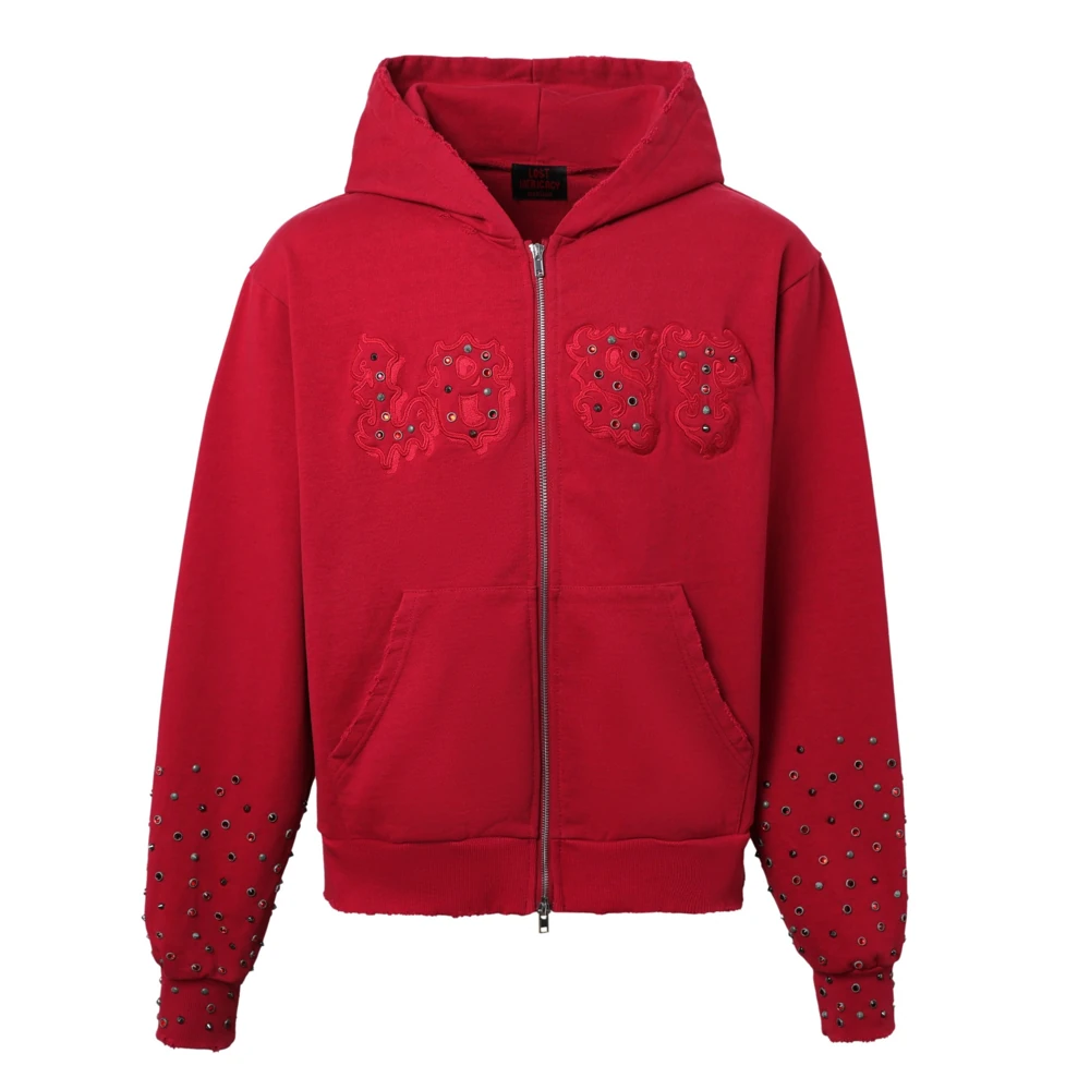 Washed Red Patch Zip Up Washed Red Patch Zip Up