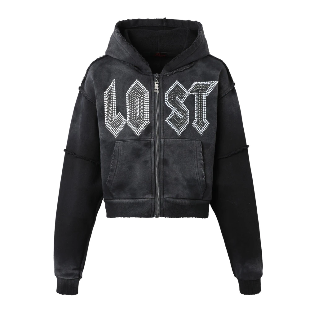 WOMENS BLACK SPLATTER HOODIE WOMENS BLACK SPLATTER HOODIE