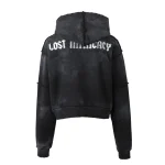 WOMENS BLACK SPLATTER HOODIE
