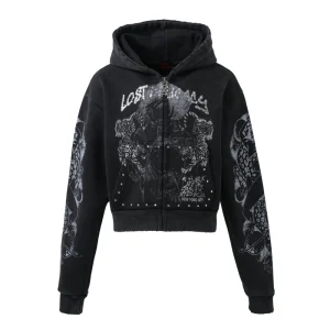 Women’s Black Twin Tiger Zip Up