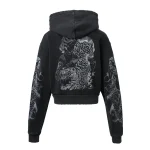 Women’s Black Twin Tiger Zip Up