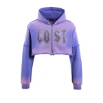 Womens Purple Zip Up