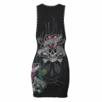 Lost Intricacy Black Ink Bones Dress