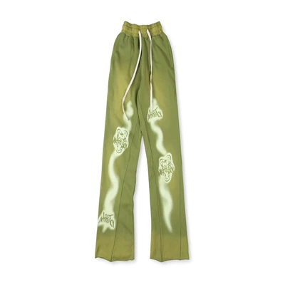 Lost-Intricacy-Spray-Logo-Olive-Sweatpants-1 Lost Intricacy Spray Logo Olive Sweatpants